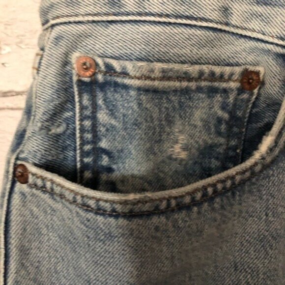 AGOLDE “Lana” Low-Rise Vintage Straight Jeans – Women’s Size 32 – Classic Indigo - Picture 2 of 12